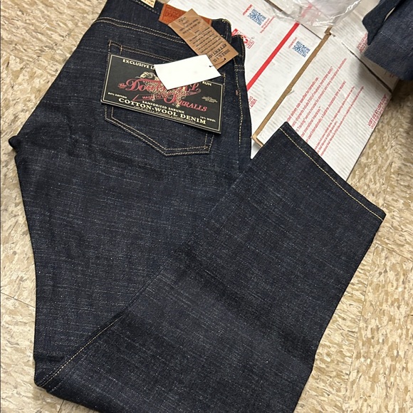Ralph Lauren Double RL Indigo Relaxed Jeans 16% wool cotton straight leg - Picture 6 of 16